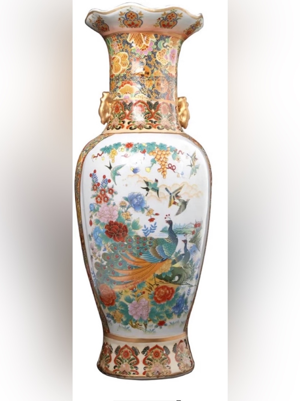 Japanese Satsuma-style porcelain vase Oriental Furniture Warehouse MSRP $170